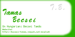 tamas becsei business card